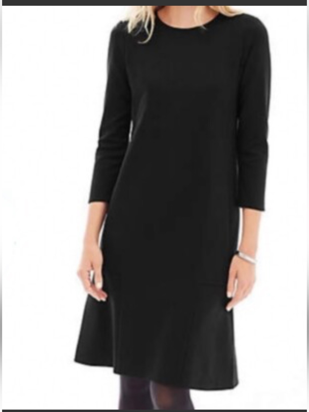 NWT J. Jill Classic Black Ponte Dress Size L - Picture 8 of 8